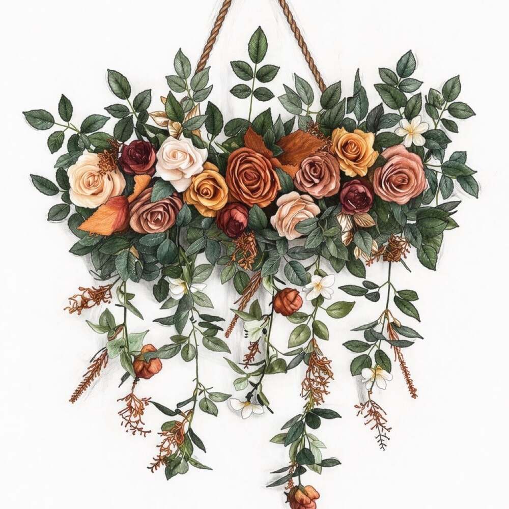 8 X 8 Hanging Floral Canvas Wall F 9 E 4